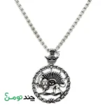 گردنبند طرح شیر نقره‌ای - Image 3