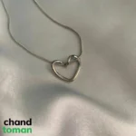 گردنبند زنانه مدل قلب دفرمه استیل - Image 4